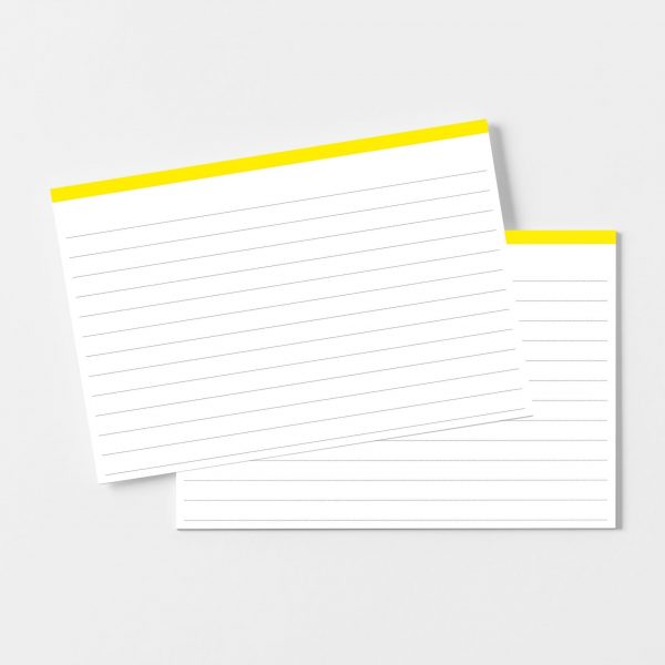 a6 flashcards bestellen - geel