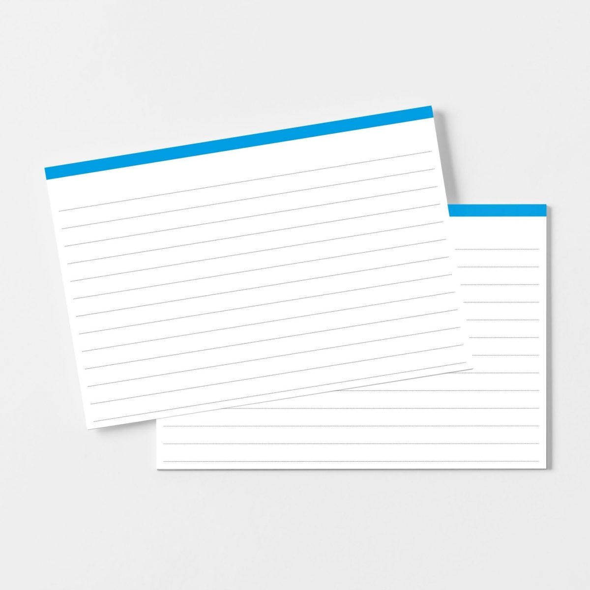 a6 flashcards bestellen - lichtblauw