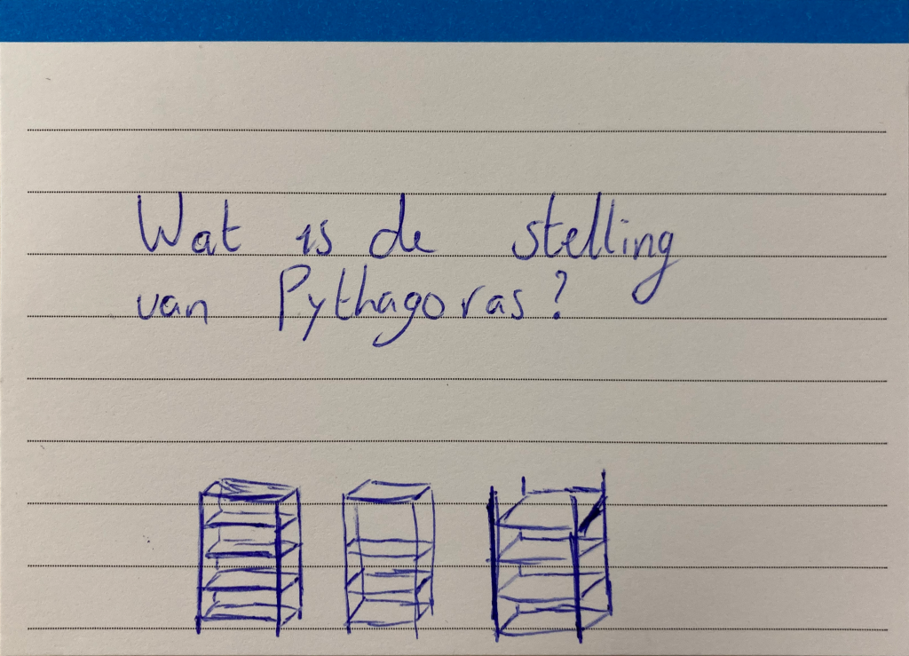 Wat is de stelling van pythagoras flashcard, a7 standaard flashcards kopen.